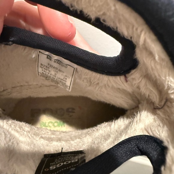 Bogs Kids' Blue and Orange Waterproof Insulated Dinosaur Snow Boots 8 - Picture 4 of 9